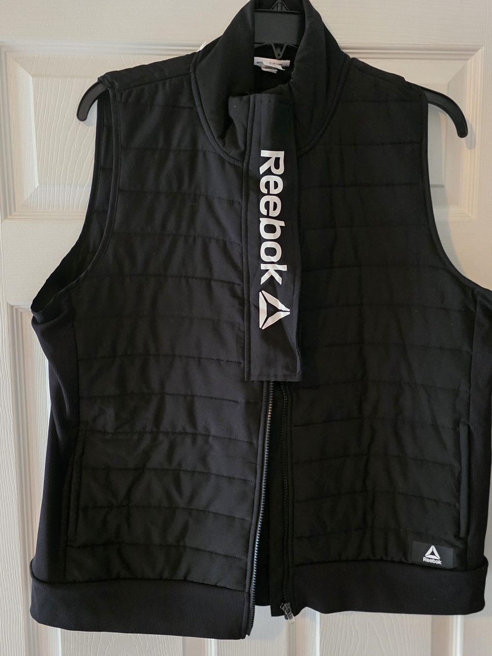 Reebok Black Quilted Vest with Logo